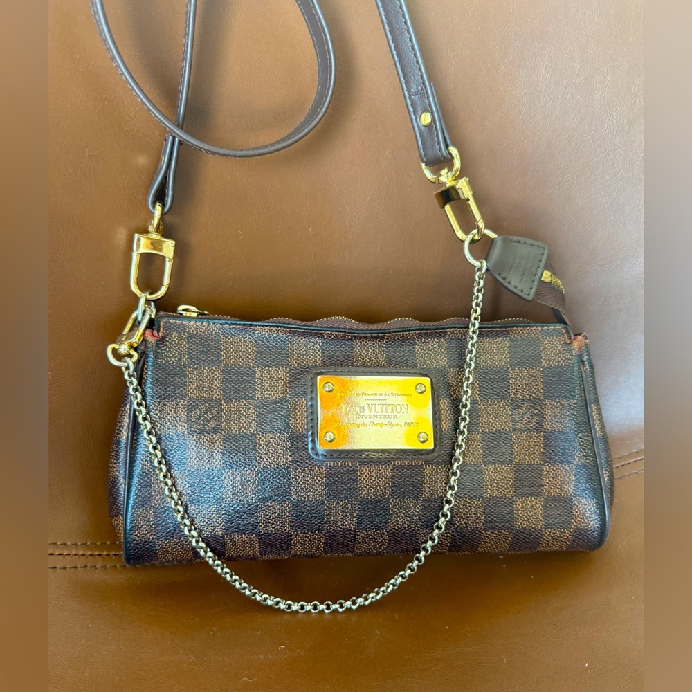 Authentic Louis Vuitton Damier Eva Crossbody Bag